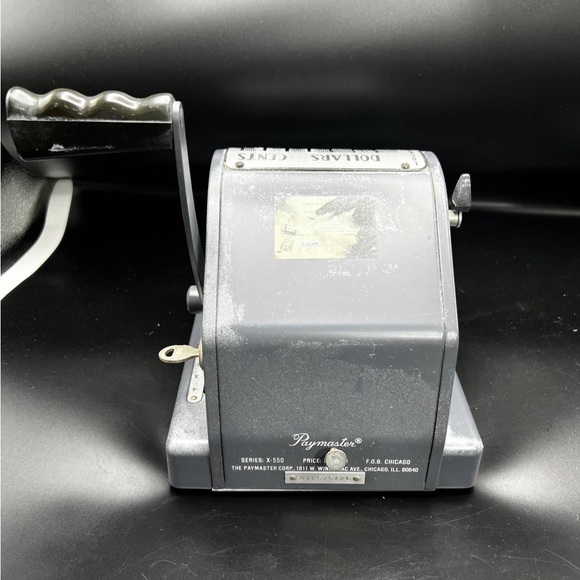 Paymaster Series X-550 Check Writer 7 Column with key - Picture 4 of 7